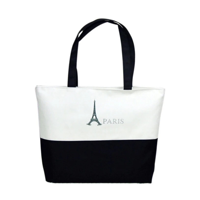 

New brand Handbags Women 2017 fashion Shoulder Bags sac a main femme Canvas Eiffel Tower Pattern tote bolsa feminina