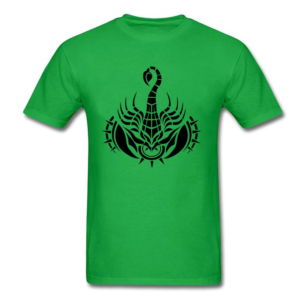 Slim Fit Men Tops Tees Scorpio Group T Shirts Pure Cotton Short Sleeve Europe Clothing Shirt Crew Neck Top Quality Scorpio green