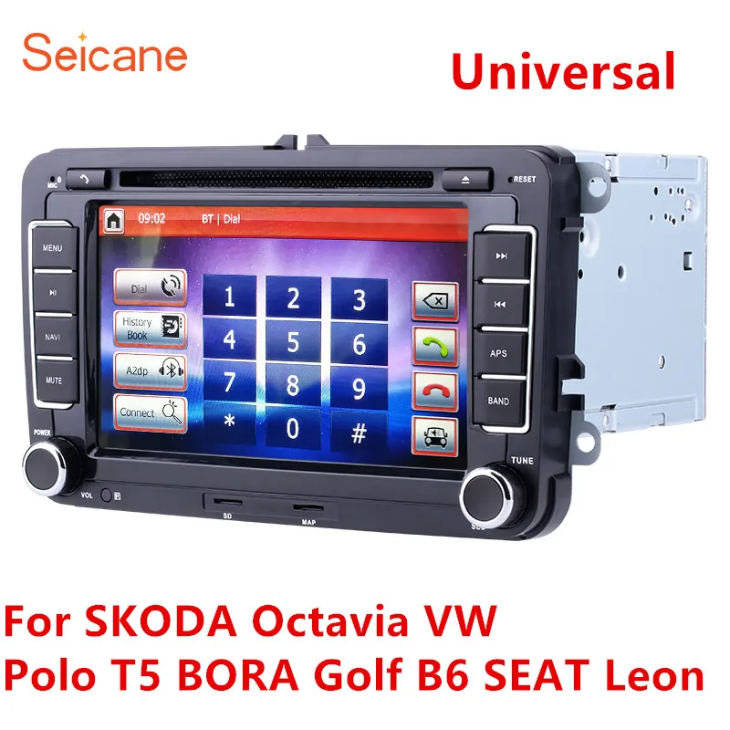 Автомагнитола Seicane универсальная стерео система 2DIN с DVD Bluetooth GPS для