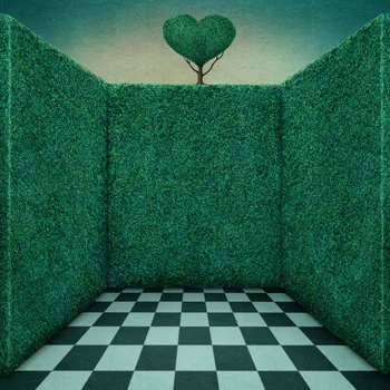 

Laeacco Wonderland Green Plants Wall Chessboard Floor Baby Photography Backgrounds For Photo Studio Vinyl Custom Photo Backdrops