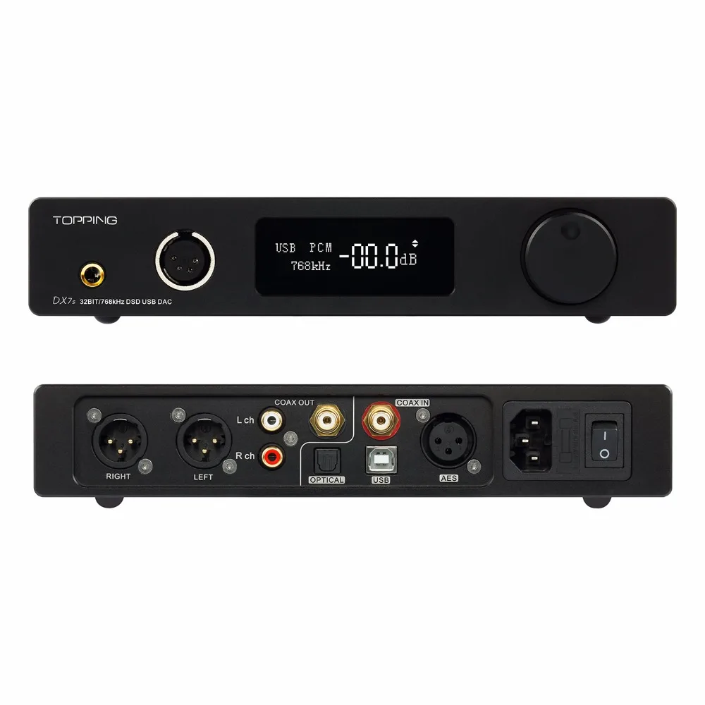 TOPPING DX7s 2 * ES9038Q2M 32 бит/768K DSD512 полный сбалансированный DAC и усилитель для наушников