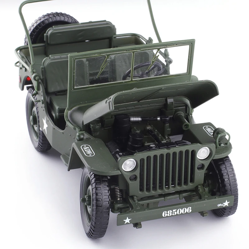 1:18 Военный джип из сплава внедорожник колесница автомобиль тактическая модель