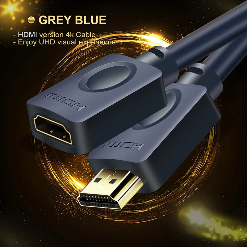 Cabletime HDMI Extension cable 4k 2.0 60Hz 3D UHD Pro HDMI Male To Female Extender CL3Triple Shielding for HDTV PC Monitors N114 Cabletime HDMI Extension cable 4k 2.0 60Hz 3D UHD Pro HDMI Male To Female Extender CL3Triple Shielding for HDTV PC Monitors N114