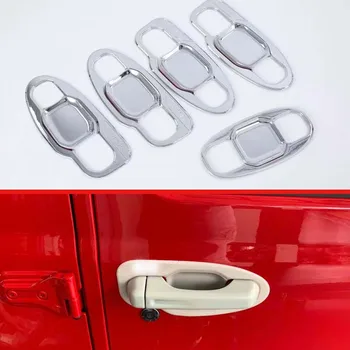 

For Jeep Wrangler JL 2018 2019 ABS Chrome Door Handle Bowl Cover Cup Cavity Trim Insert Catch Molding Garnish