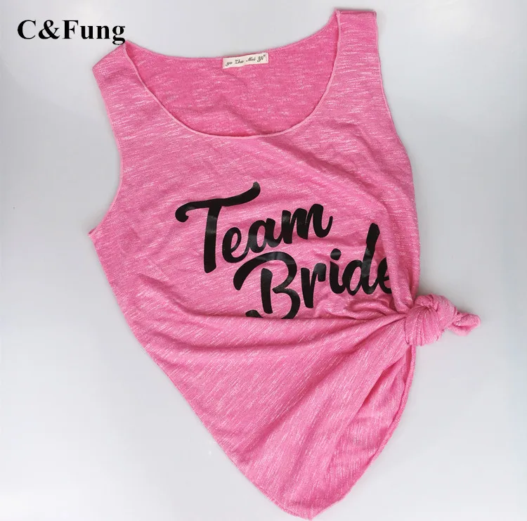 C & Fung/дизайнерский топ на бретелях с надписью Bride to be TEAM для невесты праздничная