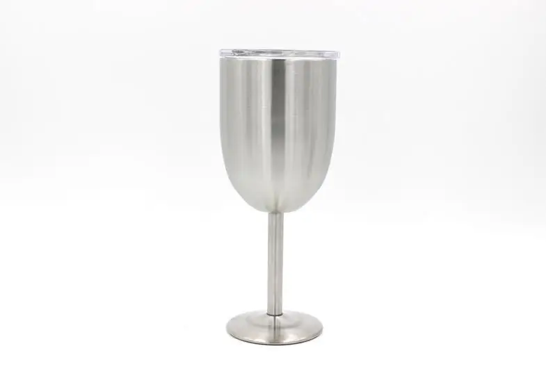 Двойной нержавеющая сталь красное вино стекло с крышкой 10 унций коктейльное Стекло Кубок производители Бар инструменты