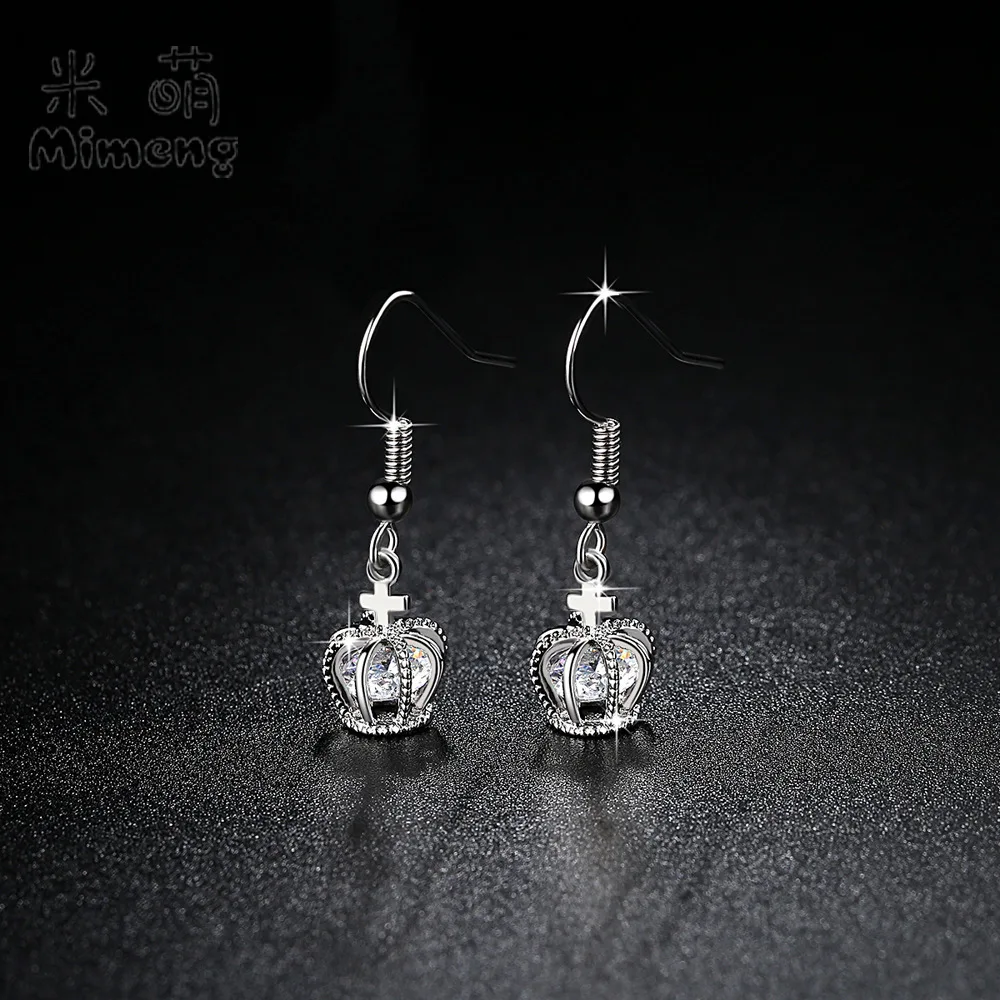 

Fashion Personality Female CZ Earrings Jewelry Crowns Drop Earrings Gifts for Women's Drop Earrings