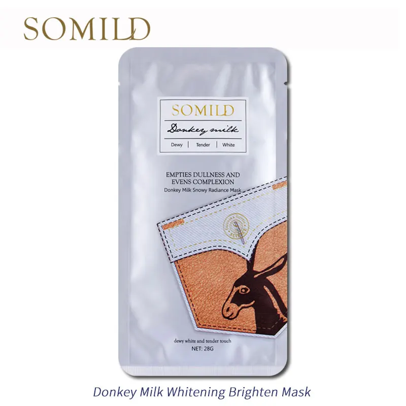Donkey Milk Whiten HEMEIEL SOMILD гиалуроновая маска для лица натуральная увлажняющая эссенция для отбеливания пузырьковая маска для ухода за кожей лица Корейская лечебная маска - Цвет: Donkey Milk Whiten