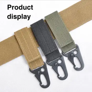 

Multifunctional Nylon Carabiner Quickdraws Key Chain Hook Webbing Buckle Hanging Belt Clip Kit Tactical Bag Molle Strap