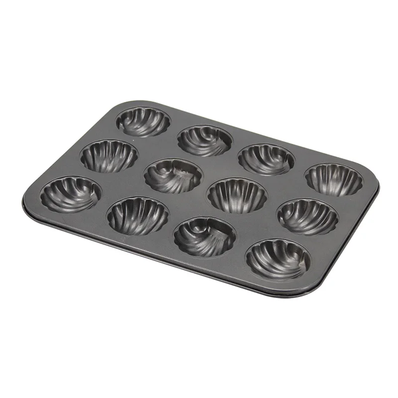 Baycheer углеродистая сталь 12 отверстий формы для торта DIY Форма для выпечки Торты украшения инструменты для Madeleines десертные формочки для печенья