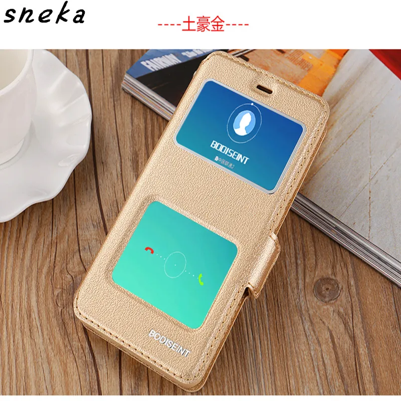 

Leather case for xiaomi redmi 4 pro 4a 4x Cases xiaomi redmi note 4 Case xiaomi redmi note 4x With Window View Flip Cover Stand