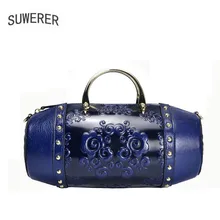 Женские сумки из натуральной кожи для женщин новые роскошные сумки женские сумки дизайнерские тисненые цветы художественные женские сумки