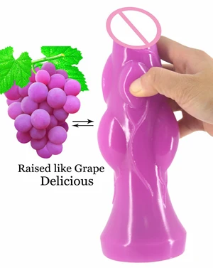19.9*6.2cm big Dildos for women Grapes shape Realistic huge Dildo 19.9cm Suction huge Gay Sex Toy For Women Dick Erotic Products