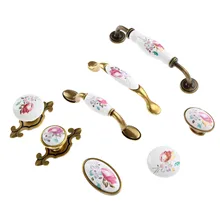 1Pc Antique Bronze Ceramic Cabinet Handles Zinc Alloy Drawer Knobs Wardrobe Door Handles European Furniture Handle Home Decor 1Pc Antique Bronze Ceramic Cabinet Handles Zinc Alloy Drawer Knobs Wardrobe Door Handles European Furniture Handle Home Decor