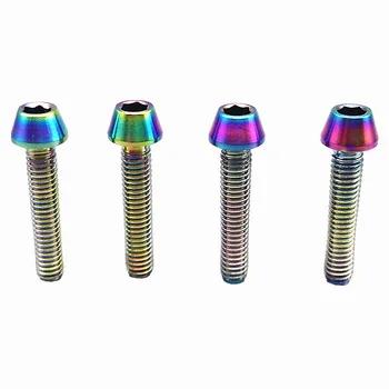 

Titanium Bolt for Shift Cables M4 x8/15/20mm Cone Hexagon Socket Head Gold Multicolor 4/6pcs Ti Bolts Ti Screws Ti Fasteners