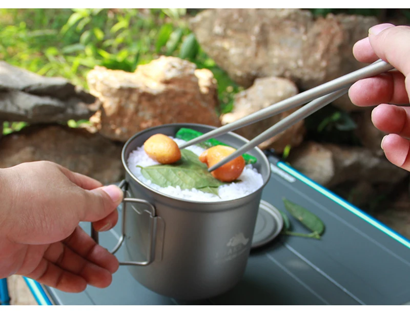 Copo de Titânio Acampamento ao ar Copo de Titânio para Acampamento ao ar Utensílios de Mesa Toaks Ultraleve Livre Fogão para Caça Esportes Pot-1100 1100ml 14 para acampamento ao ar livre caça esportes utensílios de mesa pot-1100