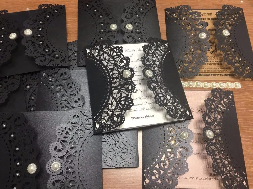 Black Wedding Invitation