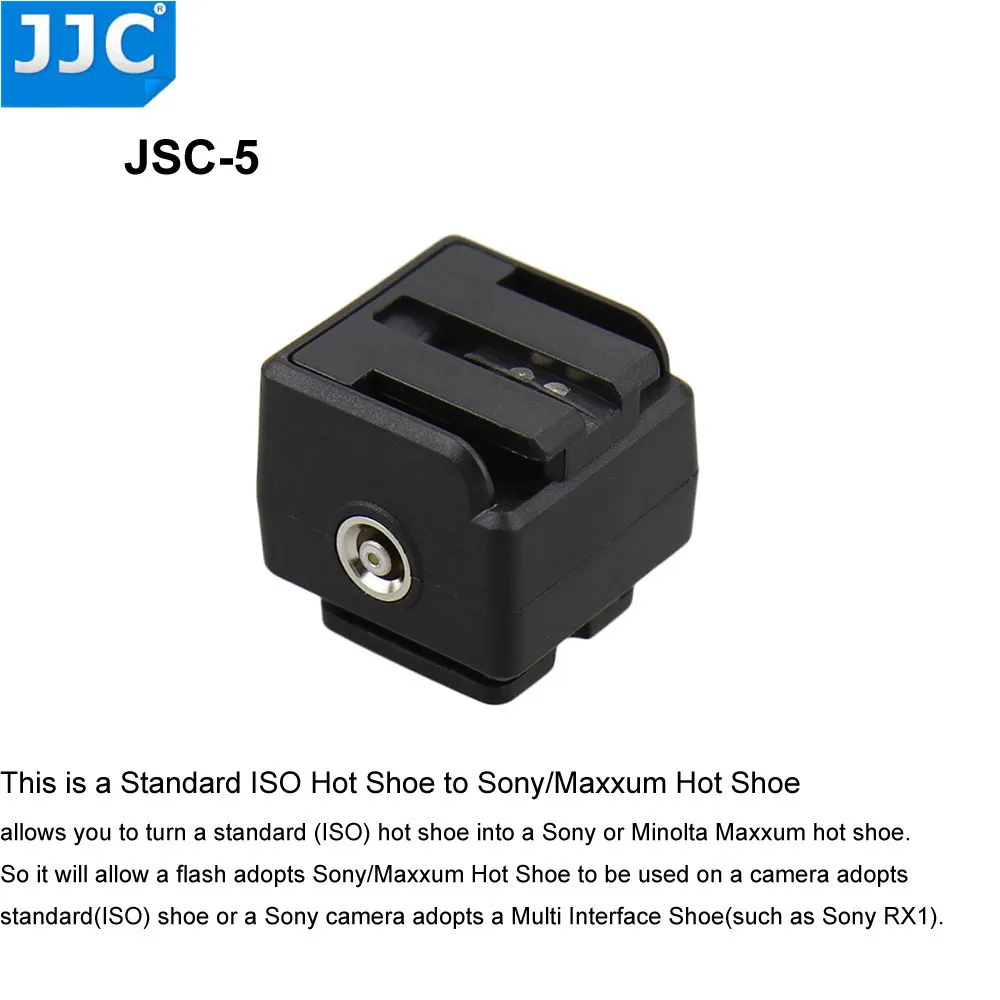 Jjc-adaptador de Sapata para Câmera para Sony Maxxum Flashes Saída Fêmea Padrão Iso Multi Interface Velocidadelight - Image 5