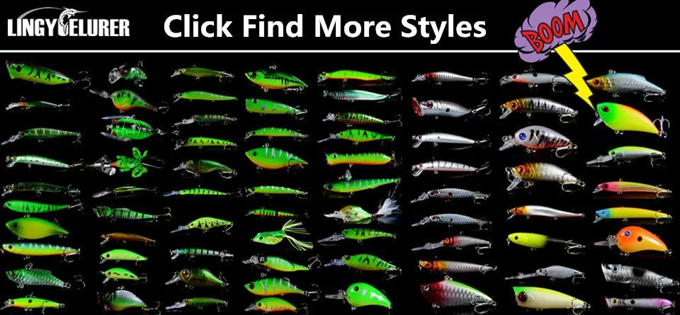 Isca de Pesca Mista 9 Modelos Lifelike Minnow Rígido Iscas Artificiais Fazer Qualidade Mix Wobbler Vib Popper Enfrentar 61 Pçs - Set 1 61 pçs set Mista 9 Modelos Lifelike