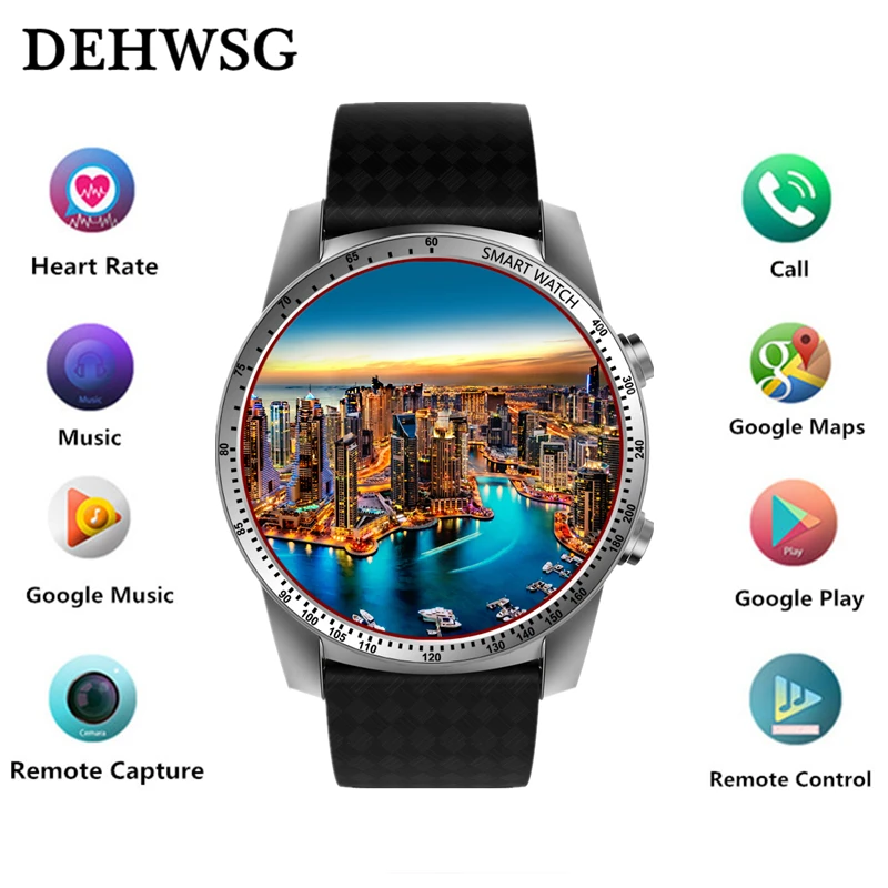 

DEHWSG KW99 Smart Watch Android Phone MTK6580 3G WIFI GPS Watch Men Heart Rate Monitor Bluetooth Smartwatch For IOS Android