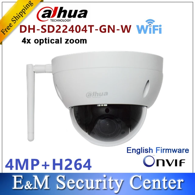

Original dahua english version SD22404T-GN-W WiFI IP 4MP HD Network Mini PTZ Dome 4x optical zoom wireless IP Camera