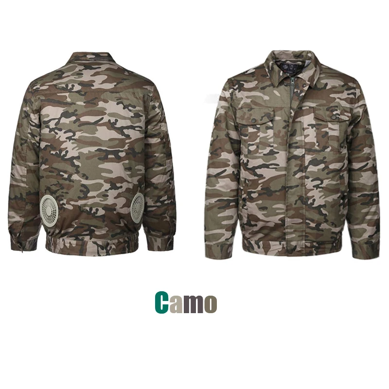 

2019 Cooling Conditioned Fan Jacket Safety Air Conditioning Clothes Outdoor High Temperature Cooling Jackets Working Welding
