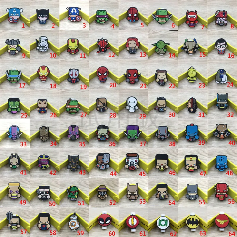 

200pcs Cartoon USB Cable Protector Management Data Line Organizer Clip Protetor De Cabo Cable Winder For iPhone 7 Samsung Huawei