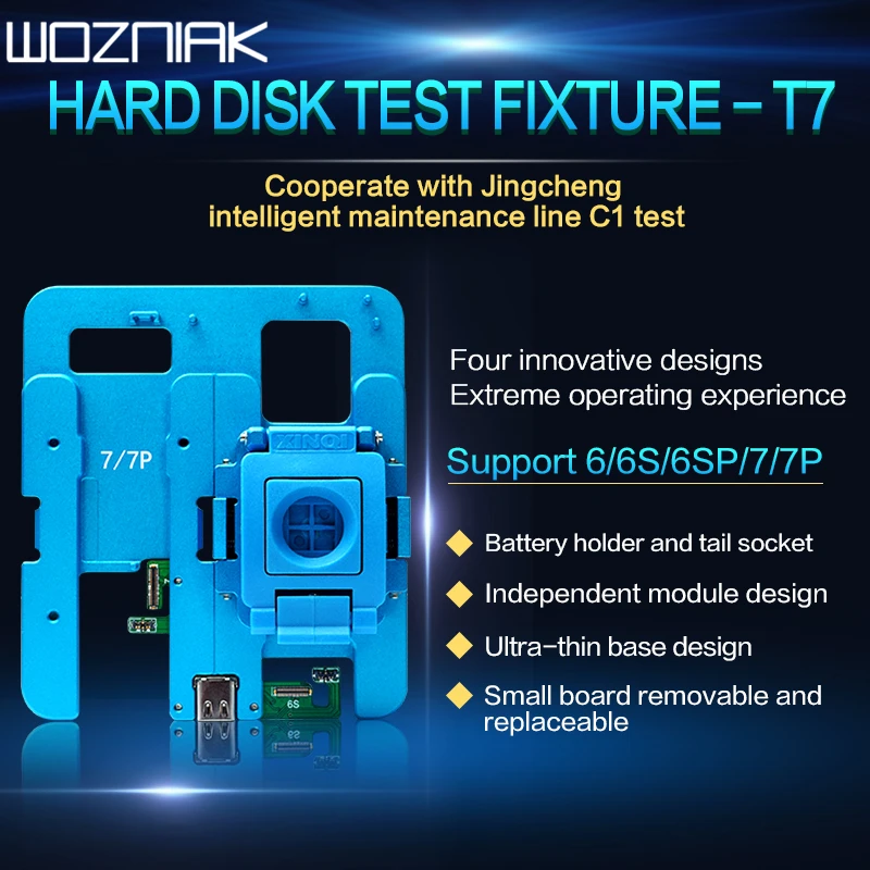 JC T7 T8 NAND Test Fixture Module JC C1 Smart Repair Box For iPhone 6S/6SP/7/7P/8/8P Logicboard Repair JC T7 T8 NAND Test Fixture Module JC C1 Smart Repair Box For iPhone 6S/6SP/7/7P/8/8P Logicboard Repair