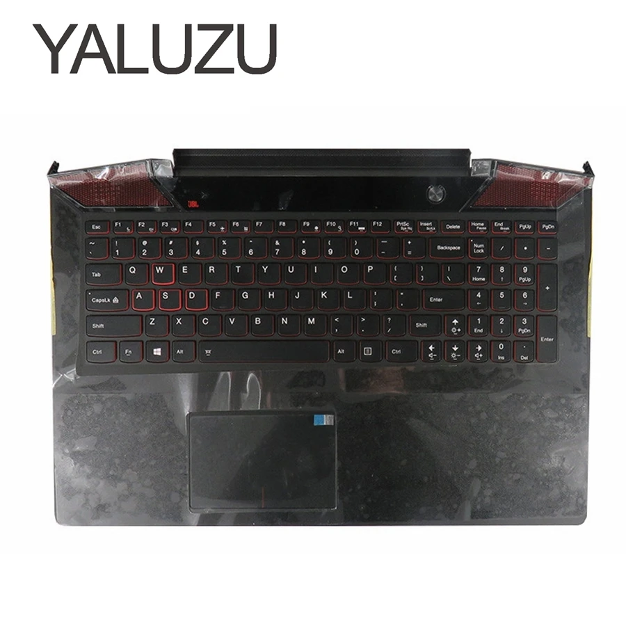 Yaluzu Упор для рук Topcase Для Lenovo для IdeaPad Y700 y700-15 y700-15isk верхняя крышка Touchpad США клавиатура с подсветкой ap0zf000300