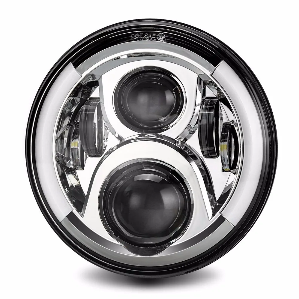 

7 Inch Round moto Projector Headlight for Road King Street Glide Fatboy