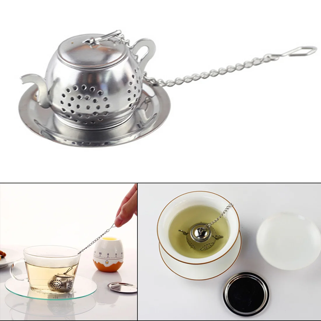 

Tea Infuser Tea Filter Kitchen Tool Tea Set Accessories Stainless Steel Teapot Tray Spice Herb Filter