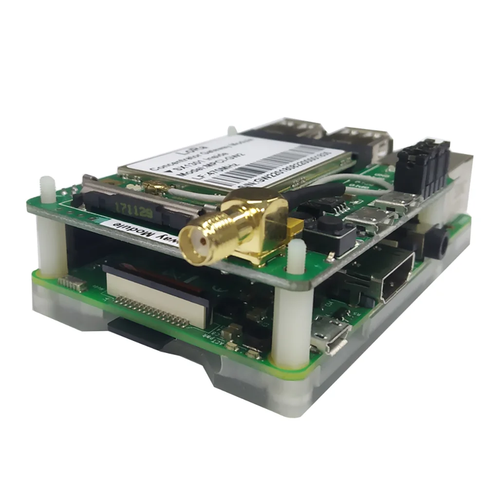 US $291.54 NIMI PCIE LoRa Concentrator Gateway Module Raspberry Pi3 Developer Kit LoRaWan 102 Protocol Base On SX1301 With TF Card Q086
