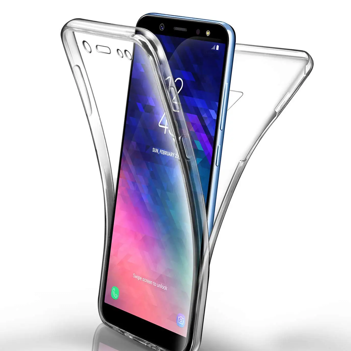 360 Cover Full Body Soft Case For Samsung Galaxy S10 S8 S9 Plus S10e S7 S6 Edge A7 A6 A8 2018 Plus Soft TPU Cover