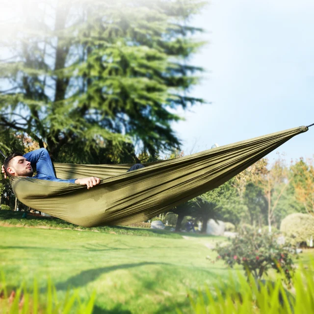 Special Price Outdoor Parachute Hammock Cot Camping Bed Hammocking Mahogany Hammock Portable Outdoor Sleeping Hammock Bad Hamaca