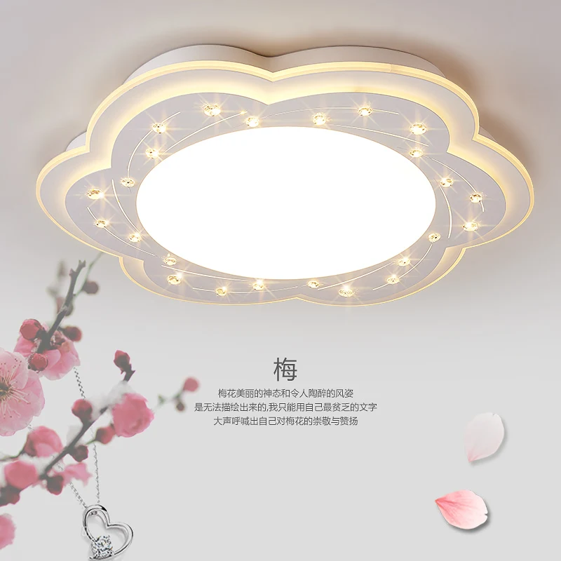 

Children lamp Bedroom lamp simple modern warm romantic light LED ceiling light crystal lamp ZH ET56