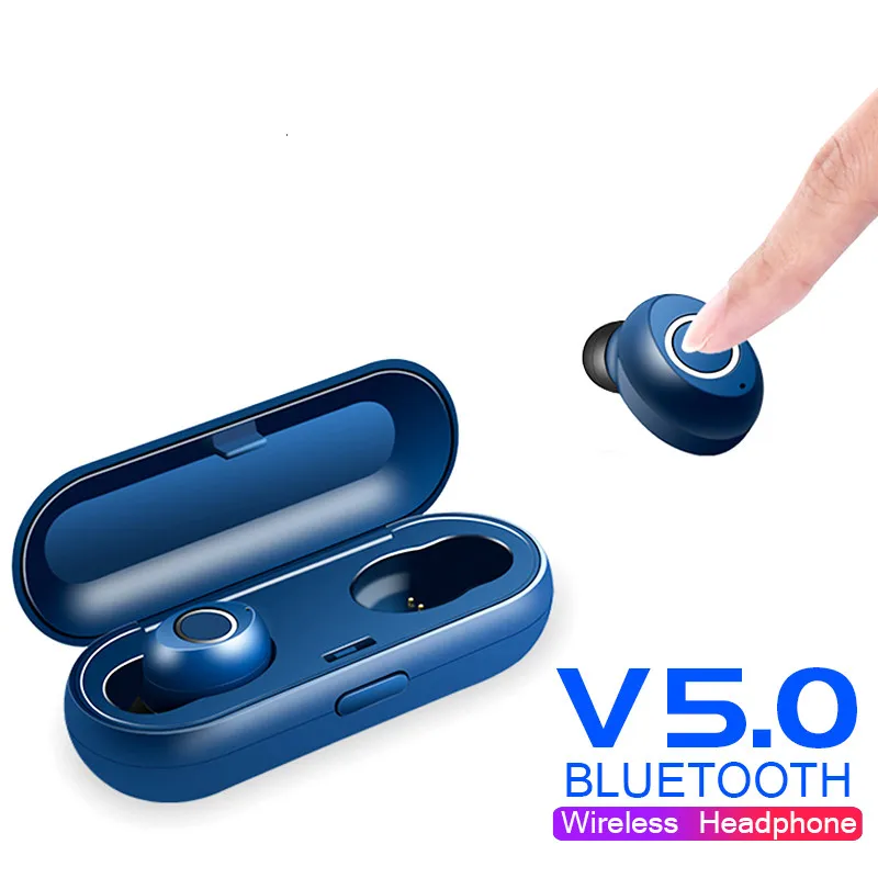 СПЦ Bluetooth наушники V5.0 бинауральные вкладыши наушники Мини True Беспроводной наушники Спорт музыке стерео гарнитуры с Зарядное устройство