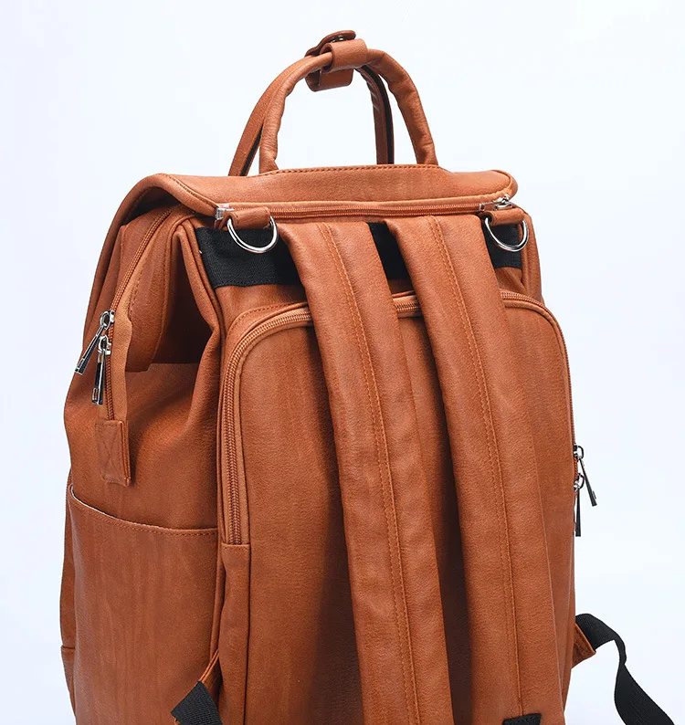 Модная сумка для подгузников из искусственной кожи для мам, термоизоляционный рюкзак для путешествий, сумка для пеленания, сумка для детских колясок, OEM, высокое качество