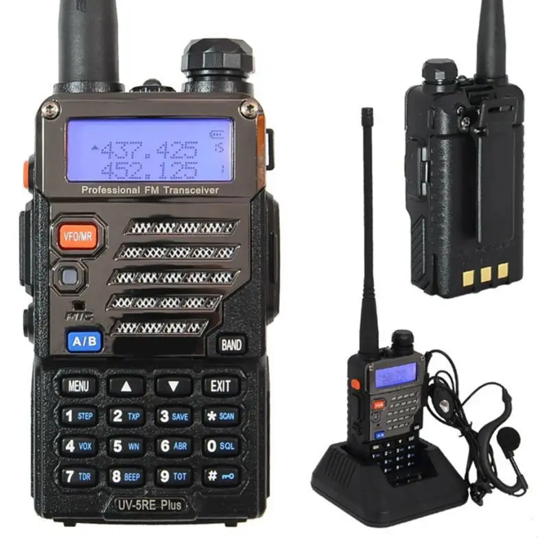 

BAOFENG UV-5RE Plus 128CH Dual-Dand 136-174MHz 400-520MHz Transceiver Portable Two-way Radio Walkie Talkie Interphone EU/US Plug