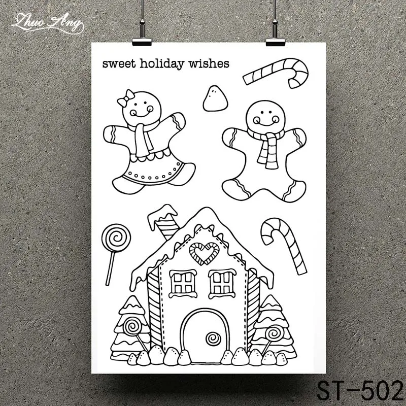 

ZhuoAng Warm holiday Clear Stamp for Scrapbooking Rubber Stamp Seal Paper Craft Clear Stamps Card Making