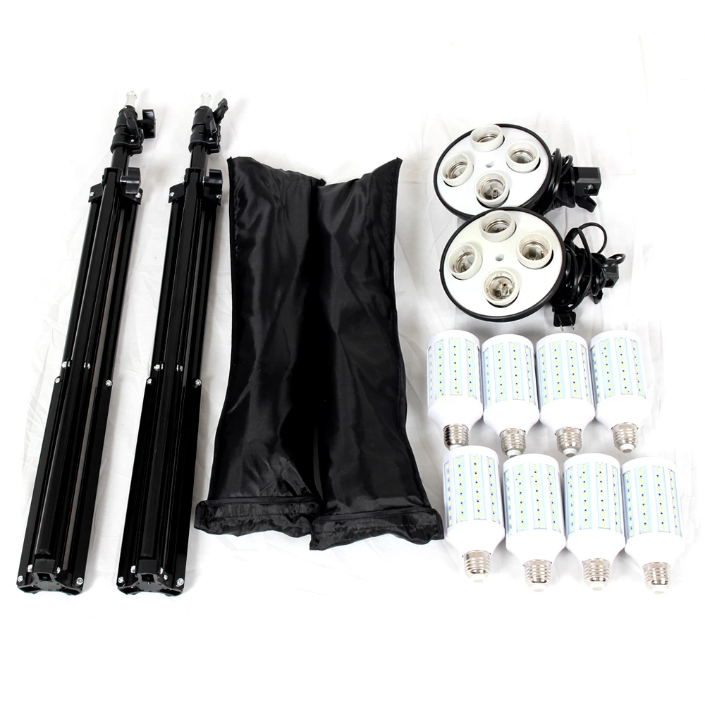  ASHANKS 160W LED Photography Lighting Softbox Kit Camera Photo Studio Equipment Video Light Bulb+Li
