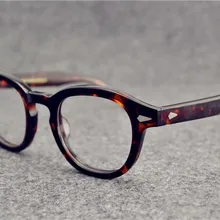 Оправа для очков от бренда Johnny Depp wooys Allens, высокое качество, круглые оправы для очков, линзы по рецепту Lemtosh