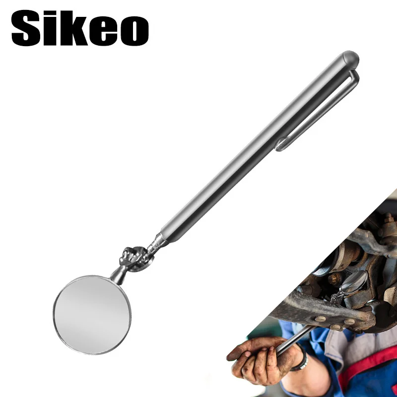 

Auto Car Round Mirror Telescoping Inspection Extending Car Hand Tool Rearview Mirror with 360 Degree Wide Angle Rear View