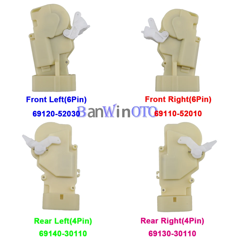 

4pcs/Set Door Lock Actuator Front /Rear/Right/Left Side For Lexus RX300 GS400 Scion xB 98-05 69120-52030 69140-30110 69130-30110