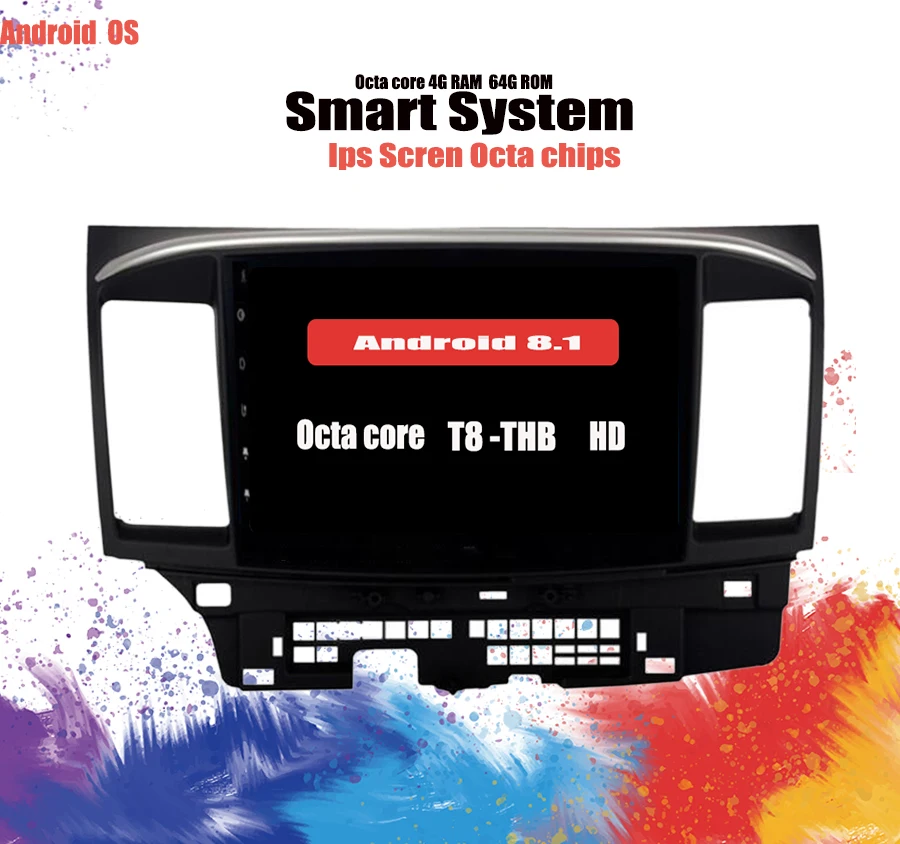

10.1 inch LTE SIM Android 9.1 car dvd gps navigation for mitsubishi lancer 2007 -15 multimedia radio dvd Head Unit 4G+64G system