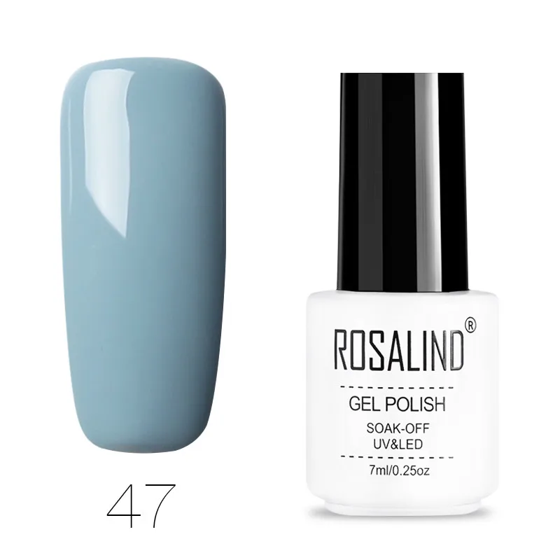 47 ROSALIND лак для ногтей Vernis Полупостоянный Гибридный лак Гель-лак УФ Цветной Гель-лак для маникюра верхнее покрытие блеск для ногтей - Цвет: 47