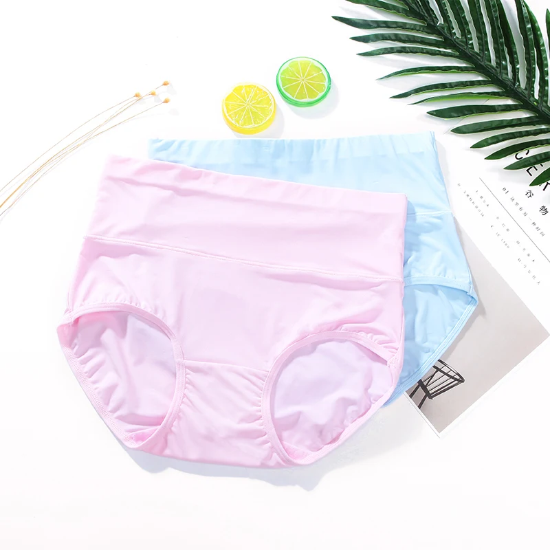 LANGSHA трусики Для женщин Высокая талия Бесшовные трусы Sexy Ультра тонкий Slimmig