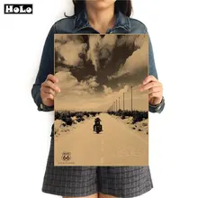 Route 66, винтажные плакаты, украшение в стиле ретро, бумажные настенные наклейки, плакаты для настенных картин для гостиной, 42x30 см, GGB042