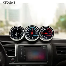 Автомобильный термометр, гигрометр, механические круглые черные кварцевые часы, гигрометр, таблица влажности, 1 шт