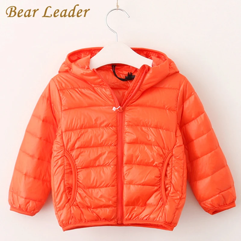 

Bear Leader Girls Boys Outerwear 2017 New Winter 90% Kids Parka Down Coat Kids Jacket Hooded Solid Kids Warm Clothes For 2-9Y