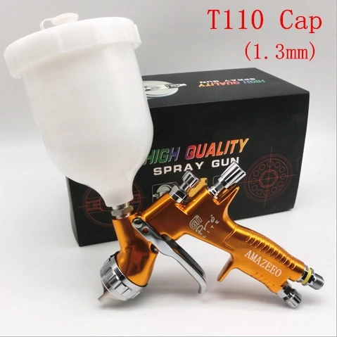 T110 Профессиональный GTI pro lite Золотой пистолет для рисования TE20/T110 1,3 мм сопло распылитель пистолет для краски на водной основе - Цвет: T110